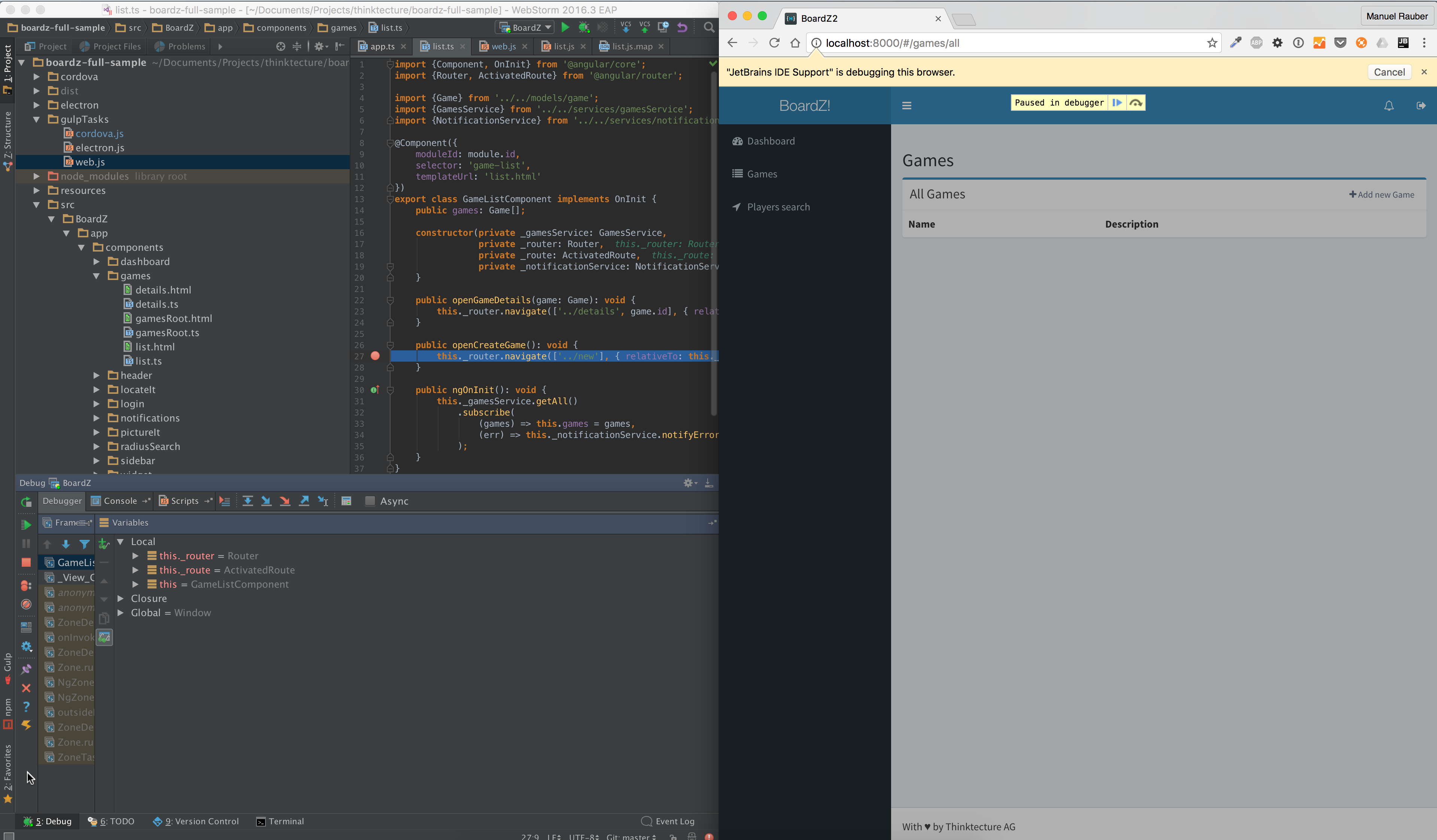 build web application in webstorm tutorial with angular