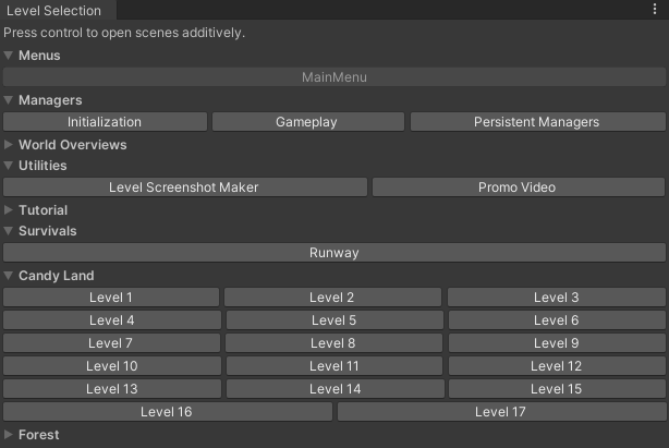 Unity Tip: Level Selection Editor Window